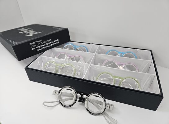 Optical Trail Lens Frame-Aluminum Material GD1108A, Super Lightweight Optometry Frame (PD: 48-70) Five Colors, Pack of Six